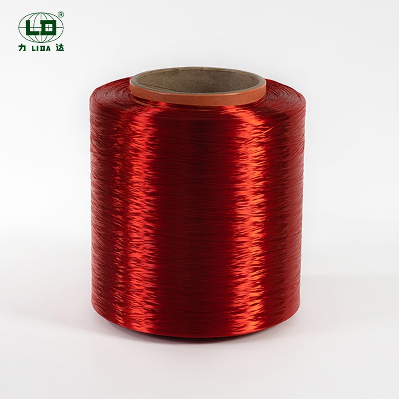 ໃນອຸດສາຫະກໍາແມ່ນ Total Polyester Polyester Dope DEEED DEYED FILAMENT YARN